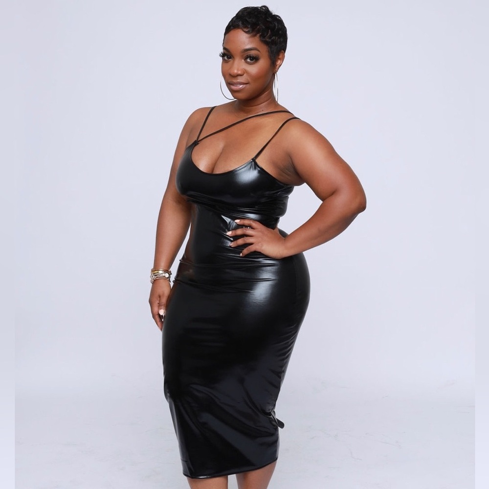 Leather Midi Dress